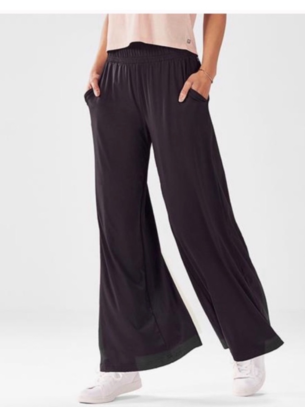 Retro Pants | Wide Leg | Fabletics | Heidi | Black | S M